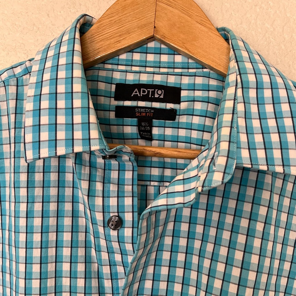 Apt. 9 | Men’s Checkered Stretch Slim-Fit Long Sleeve Button-Down - Picture 5 of 7